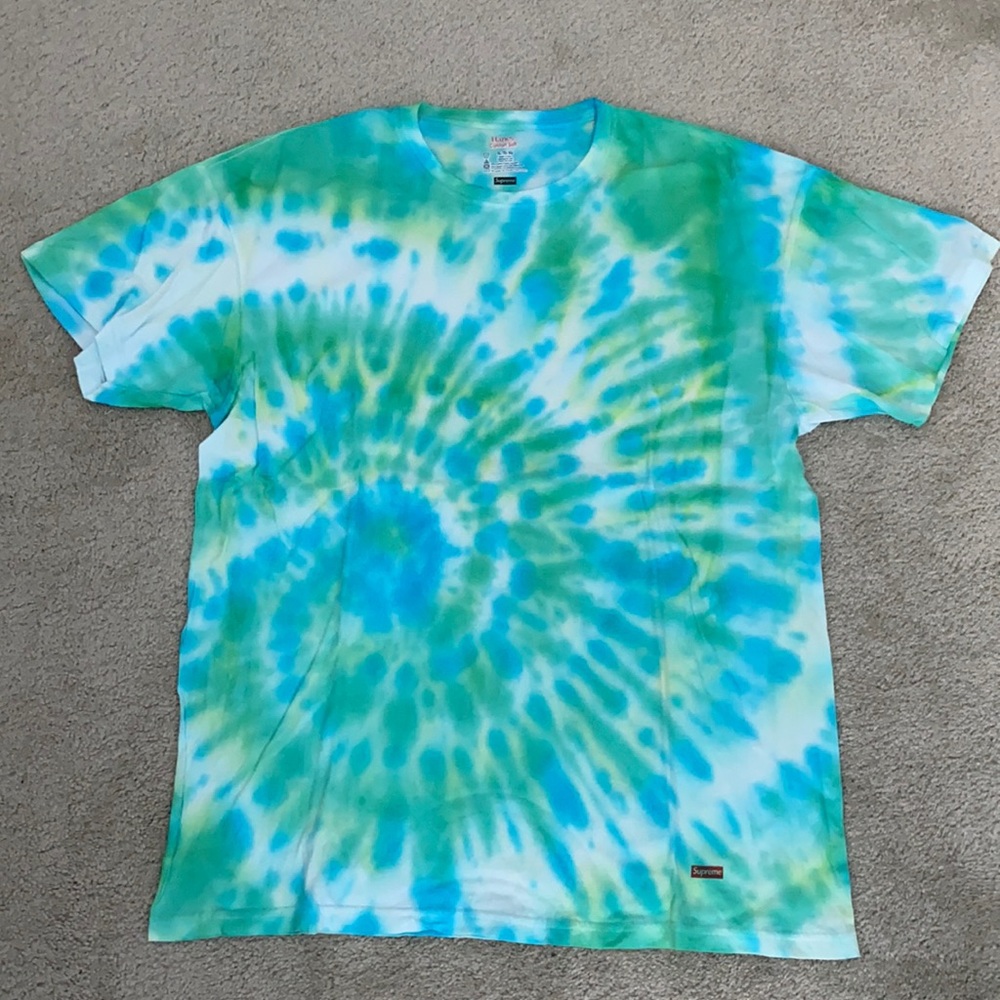 Supreme x Hanes tie dye shirt